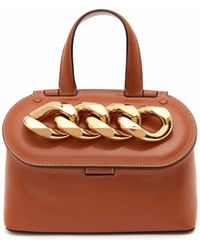JW Anderson Small Chain Lid Bucket Bag - Brown