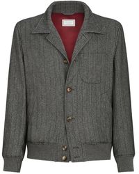 Brunello Cucinelli - Chaqueta De Seda Y Cachemira A Rayas Con Motivo Chevron - Lyst