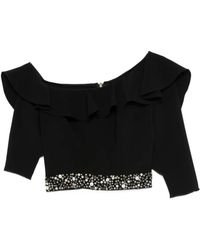 Gemy Maalouf - Embellished Ruffled Top - Lyst