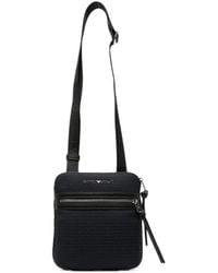 Emporio Armani - Logo-Print Zip-Up Messenger Bag - Lyst
