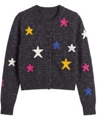Chinti & Parker - Cardigan À Col Rond Et Motif Étoile En Intarsia - Lyst