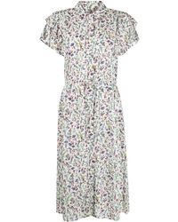 Tommy Hilfiger - Coastal Floral-print Midi Shirt Dress - Lyst
