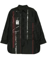 Yohji Yamamoto - Graphic-Print Padded Jacket - Lyst