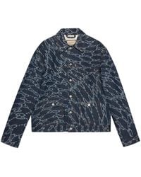Gucci - Wavy Gg-Print Denim Jacket - Lyst