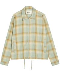 Forét - Loft Check-Pattern Zip-Up Jacket - Lyst