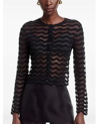 Jonathan Simkhai - Maxime Wavy-Knit Cardigan - Lyst