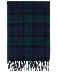 Polo Ralph Lauren - Embroidered-Logo Check-Pattern Scarf - Lyst
