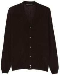 Low Brand - V-Neck Cardigan - Lyst