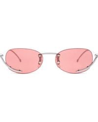 DIESEL - Oval Frame Sunglasses - Lyst