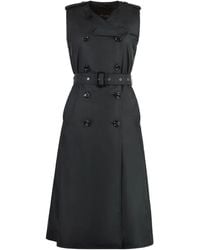Moorer - Gabardina sin mangas con cinturón - Lyst