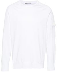 C.P. Company - Pull En Coton Mélangé À Patch Logo - Lyst