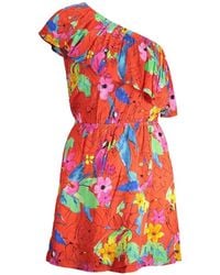 Desigual - Floral-Print Ruffled Mini Dress - Lyst