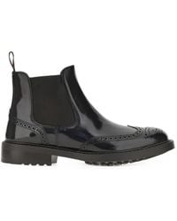 Calce - Stivaletti Brogue-Detail Leather Chelsea Boots - Lyst