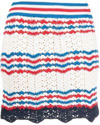 CASABLANCA - Crochet Mini Skirt - Lyst