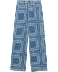 Charles Jeffrey - Tartan Wide-Leg Jeans - Lyst