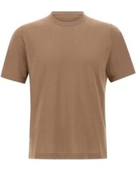 Kangra - Ribbed Crew-Neck Knitted T-Shirt - Lyst
