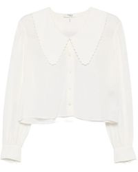 Chloé - Scalloped Peter Pan Collar Blouse - Lyst