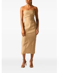 JBQ - Bellucci Strapless Midi Dress - Lyst