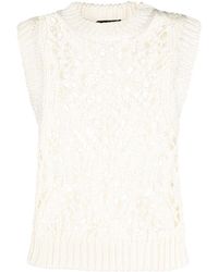 Tom Ford - Open-knit Sleeveless Silk Top - Lyst