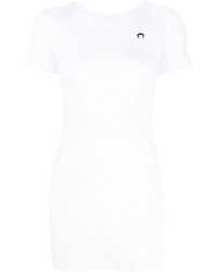 Marine Serre - Fine-ribbed Organic Cotton T-shirt Dress - Lyst