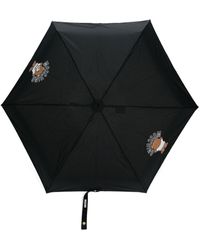 Damen Accessoires Regenschirme Moschino Synthetik Regenschirm mit Teddy-Print in Schwarz 