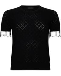Liu Jo - Camiseta con flecos de cuentas - Lyst