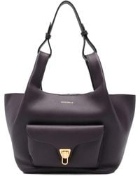 Coccinelle - Knotted-Handle Leather Shoulder Bag - Lyst