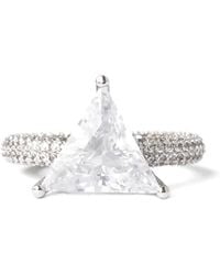 Izabel Display - Mega Triangle Ring Mit Pavé - Lyst
