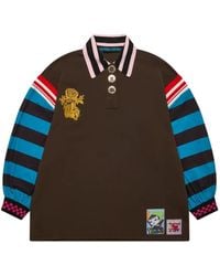 Chopova Lowena - Striped-Sleeve Polo Top - Lyst