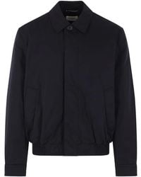 Saint Laurent - Logo-Embroidered Zip-Up Jacket - Lyst