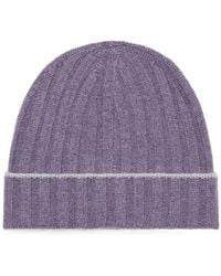 Brunello Cucinelli - Ribbed-Knit Cashmere Beanie - Lyst