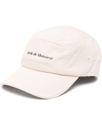 Drole de Monsieur - Logo-print Cotton Baseball Cap - Lyst