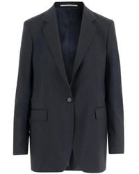 Tagliatore - Blazer Droit À Revers Crantés - Lyst
