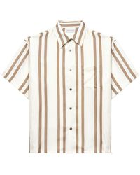 John Elliott - Stripe-print Silk Shirt - Lyst