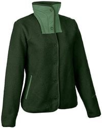 Lamunt - Sabine Fleece-Texture High-Neck Cardigan - Lyst