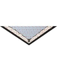 Dolce & Gabbana - Small Rose-Print Silk Twill Triangle Scarf - Lyst