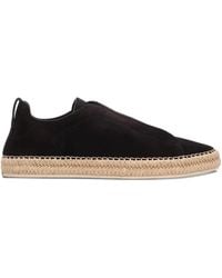 ZEGNA - Leather Espadrille Sneakers - Lyst
