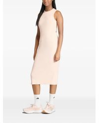adidas - Robe Mi-Longue Nervurée À Design Sans Manches - Lyst