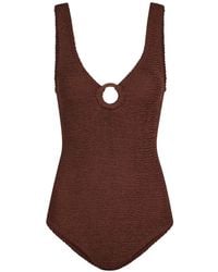 Hunza G - Celine Ring-Detail Swimsuit - Lyst