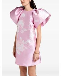 Marques'Almeida - Puff-Sleeve Floral-Print Mini Dress - Lyst