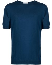John Smedley - Jersey-knit Short-sleeve Sweatshirt - Lyst