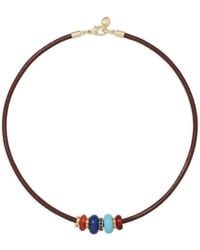 Roxanne Assoulin - The Leather Stone Slider Necklace - Lyst