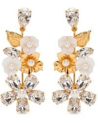 Jennifer Behr - Crystal-Embellished Floral Earrings - Lyst