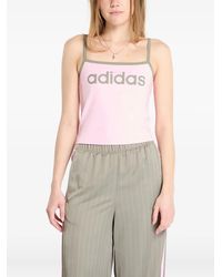 adidas - Logo-Print Tank Top - Lyst