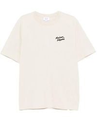 Maison Kitsuné - Handwriting Cotton T-Shirt - Lyst