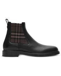 Burberry - Leather Pembroke Boots - Lyst