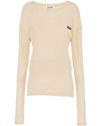 Miu Miu - Garment-dyed Mini Dress - Lyst