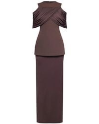 Chats by C.Dam - Vivien Draped Maxi Dress - Lyst