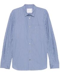 Sacai - Stripe-Print Poplin Shirt - Lyst