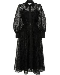 Nissa - Midi-jurk Met Bloemenkant - Lyst
